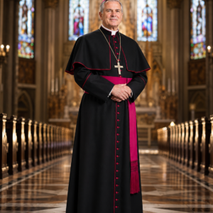 Exquisite Bishop Cassock Crafted for Religious Ceremonies
