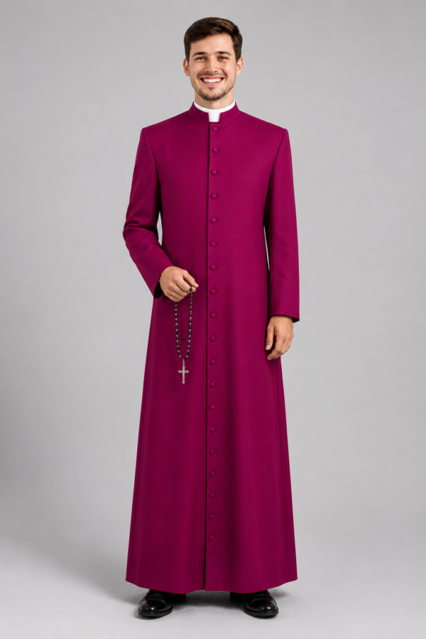 Authentic Bishop Roman Cassock for Clergy Members Authentic Bishop Roman Cassock for Clergy Members