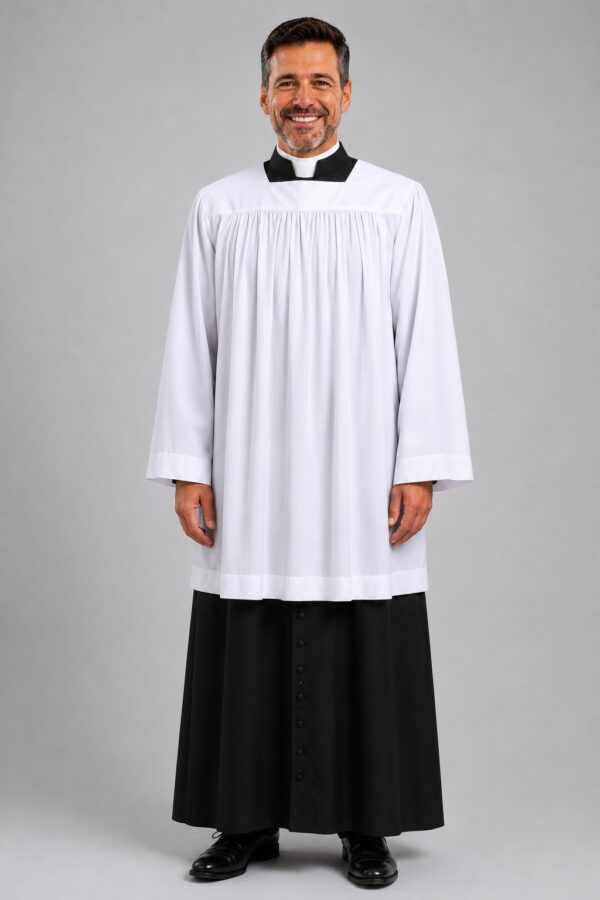Premium Cassock & Surplice Set Ideal for Religious Ceremonies