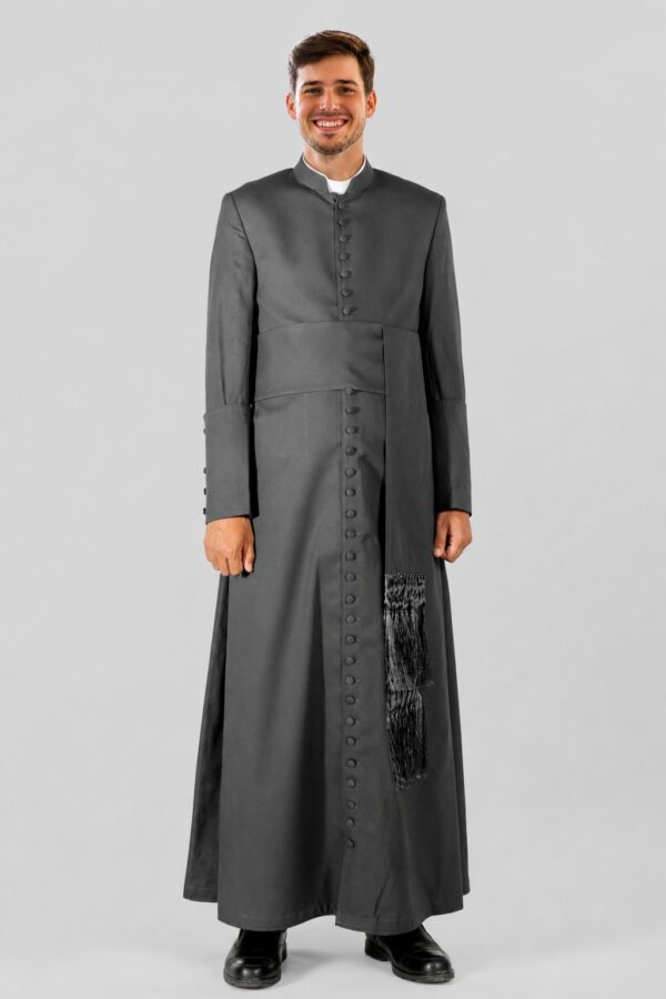Prestige Black Cassock for Priests Graceful, Traditional, Powerful