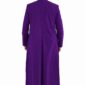 Roman Cassock – Black Purple Clergy Robe with Satin Cuffs, 33 Button Bishop Vestments