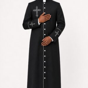 Classic Silver Clergy Robe for Men Ideal for Liturgical Events