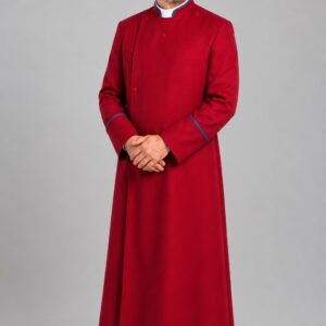 Custom Red Anglican Cassock for Male Clergy