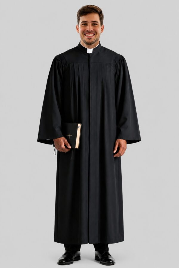 Emmanuel Black Geneva Pulpit Robe for Men Emmanuel Black Geneva Pulpit Robe for Men
