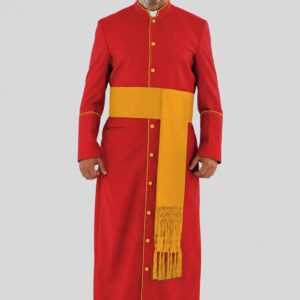 Holy Red Clergy Robe with Golden Trim for Blessed Gatherings