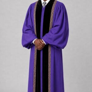 Luminary Roman Purple Pulpit Robe Velvet Panels