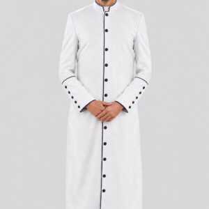 Men’s Executive White Pastor Robe Perfect for Church Services