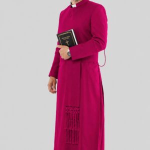 Red Purple Refined Anglican Cassock for Men Tailored for Comfort