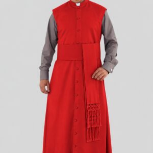 Red Sleeveless Clergy Robe for Pastors and Ceremonies