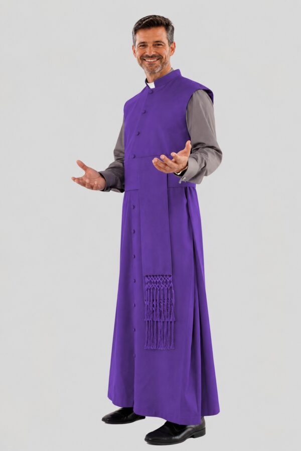 Roman Purple Sleeveless Clergy Robe for Worship Leaders Roman Purple Sleeveless Clergy Robe for Worship Leaders