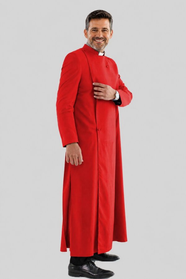 Royal Red Elegant Anglican Cassock for Clergy Men