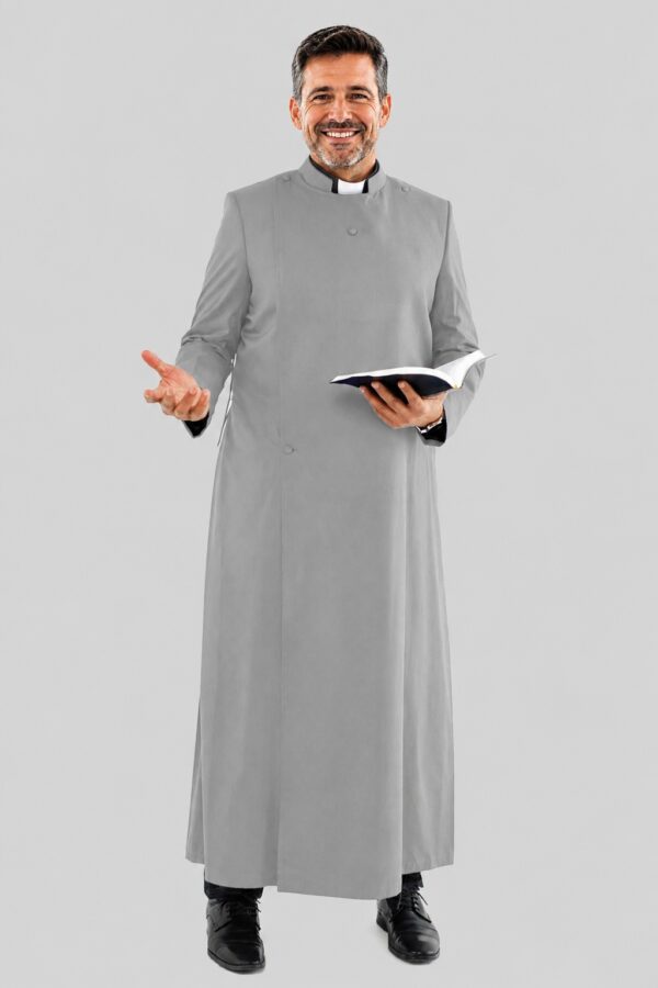 Sophisticated Grey Holy Presence Anglican Cassock Robe
